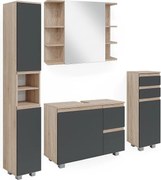 Zestaw mebli łazienkowych sonoma 80x33x60 j-shape