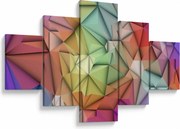 Obraz - Abstrakcja wielokątna (125x70 cm)