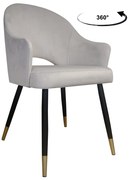 Krzesło obrotowe Velvet podstawa czarno-złota MG39