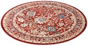 Czerwony okrągły dywan w stylu retro A6-D61