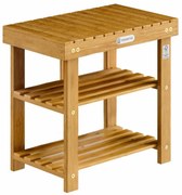Ławka do przedpokoju z miejscem na buty NINA, 50x33x46cm, naturalny brąz Casaria