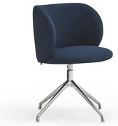 Ciemnoniebieski tapicerowany fotel jadalniany Mogi – Teulat