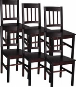 Komplet 6 Krzeseł Drewnianych Wenge L6-M61