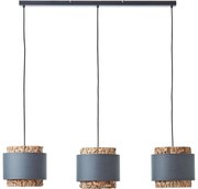 Brilliant - Żyrandol na lince WATERLILLY 3xE27/60W/230V szary