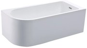 Wanna narożna - 201L - 150 x 75 x 58 cm - Biała - Prawy narożnik - ANIKA