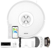 Sencor- Odkurzacz-robot 2 w 1 z mopem, 50 W/5000 mAh, Wi-Fi, biały + pilot zdalnego sterowania