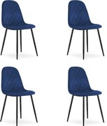 KRZESŁO Valora DAPI Granatowy aksamit Nowoczesny design x4
