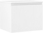 Mexen Rivel szafka łazienkowa podumywalkowa 60 cm z blatem, 1 szuflada, ryflowana , biała mat - 91A20-06047-1-BFC01