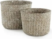 Compactor 2-częściowy komplet koszyków wyplatanych MIKA, beżowy