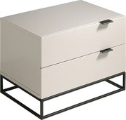 Szafka nocna z szarego drewna i czarnej stali 7004 ANGEL CERDA