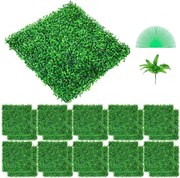 Sztuczne Panelki Buksowe SucceBuy 24 Sztuk | Mury Zagrodowe UV 25.4 x 25.4 cm | Zielona Dekoracja Ogrzewania