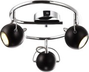 Czarna punktowa lampa sufitowa potrójna - S983 G6-N26