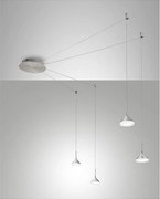 Lampa wisząca LED Isabella z metalu i metakrylanu 3410-49-212 firmy Fabas Luce