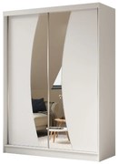 Szafa przesuwna - Foks 160 cm, biały mat