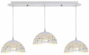 Lampa wisząca LISA WHITE 3xE27, biała, potrójna