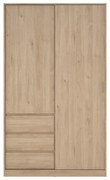 Szafa w dekorze dębu z drzwiami przesuwnymi w naturalnym kolorze 119x200x60 cm Naia – Tvilum