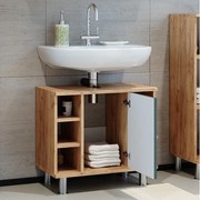 Szafka pod umywalkę zielony/złoty dąb 60x32x54 fynn