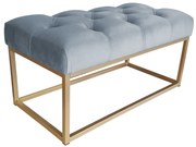 Ławka CHESTERFIELD LOFT podstawa złota pufa podnóżek BL06