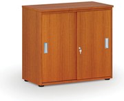 Szafa biurowa z drzwiami przesuwnymi PRIMO WOOD, 800 x 420 x 740 mm, wiśnia