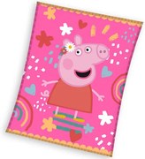 Koc dziecięcy Świnka Pepa Różowy Świat, 130 x 160 cm