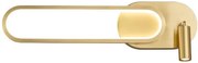Arya Brass 48 - kinkiet nowoczesny regulowany, elipsa LED, jasny mosiądz