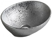 Mexen Elza umywalka nablatowa 40 x 33 cm, srebrna - 21014052