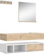 Zestaw mebli łazienkowych biały 100x40x20 henri