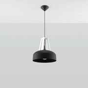 Lampa wisząca CASCO czarna/biała SOLLUX  LIGHTING