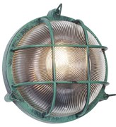 Zewnętrzna lampa ścienna zielona okrągła IP44 - Noutica