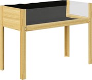 Outsunny Wysoki Grząd, Drewniana Skrzynka na Rośliny z Akrylowymi Płytami, na 118 L Ziemi, z Otworami Drenażowymi, 110 x 50 x 80 cm