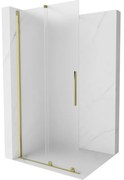 Mexen Velar ścianka prysznicowa rozsuwana Walk-in 110 x 200 cm, szron 8 mm, złota - 871-110-000-33-50