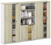 Zestaw szaf MIRELLI, Typ VII - biały/dąb sonoma