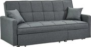 Kanapa 3-osobowa rozkładana z tkaniny CANETTI - Kolor: szary