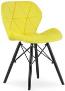 Komplet żółtych tapicerowanych krzeseł kuchennych 4 szt. G2-D23