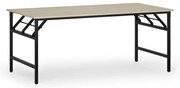 Stół konferencyjny FAST READY, 180x90 cm, czarna podstawa, brzoza