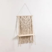 Tapicerka Z Półką Ścienną Z Bawełny I Drewna Sosnowego Elizama D - Sklum