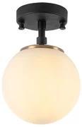 Czarno-biała lampa sufitowa ze szklanym kloszem ø 15 cm Atmaca – Opviq lights