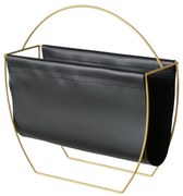 Gazetnik ze sztucznej skóry i metalu RULANA, wys. 40,5 cm