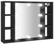 Czarna toaletka z lustrem na blat lub wisząca N5-W38