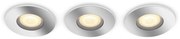 Inteligentne lampy wpuszczane w sufit z gwintem GU10, 4 W zestaw 3 szt. Adore – Philips Hue