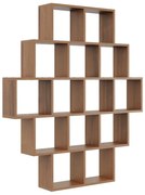 Minimalistyczny regał wiszący lub stojący w kolorze orzech T9-A02