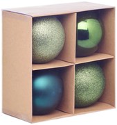Zestaw bombek choinkowych, Ø 10 cm, 4 sztuki