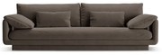 Brązowa aksamitna sofa 250 cm Torino – Micadoni