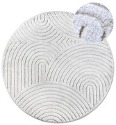 Biały okrągły dywan ø 200 cm Panglao New York White – Elle Decoration