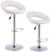 Krzesła barowe, 2 szt, kolory do wyboru-białe
