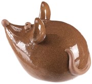 Dekoracja ceramiczna Mysz, 17 x 14 x 14 cm,brązowa, 17 cm