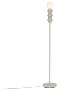 Retro Lampa Podłogowa Beżowa z Matowym Szkłem - Fedde Retro Oswietlenie wewnetrzne