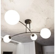 Żyrandol na drążku PREGOS 4xE14/10W/230V czarny