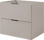 Szafka łazienkowa, kaszmir / kaszmir, uchwyt czarny, 120 ( 2 x 60) x 46 x 57 cm