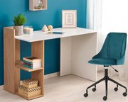 Skandynawskie biurko dąb złoty, biały W8-M38